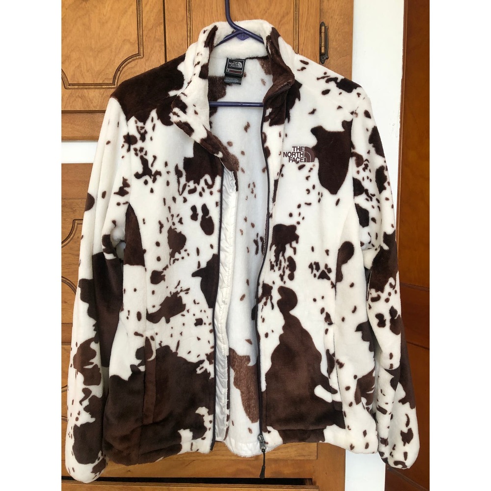 The North Face Fleece Animal Cow Print Fleece Jacket size XXL